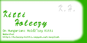 kitti holeczy business card